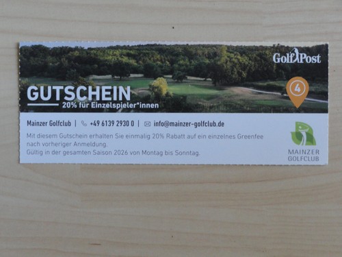 Greenfee rabatt - 20%,