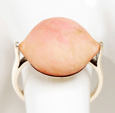 Alter Damenring 8 Karat 333 Gold Gelbgold Koralle 5,18 g Gr. 59