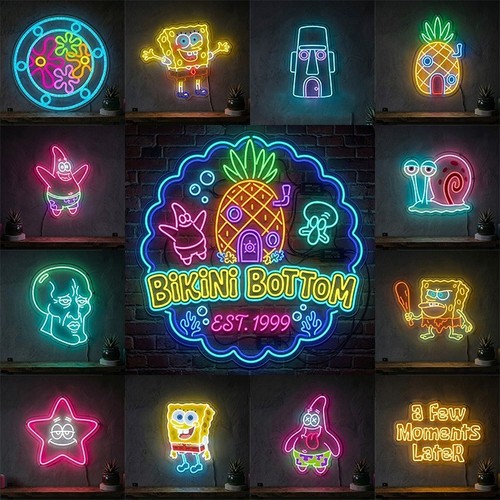 Spongebob neon led schild - spongebob,