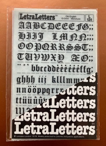 Letraset letra letters - letters, 131