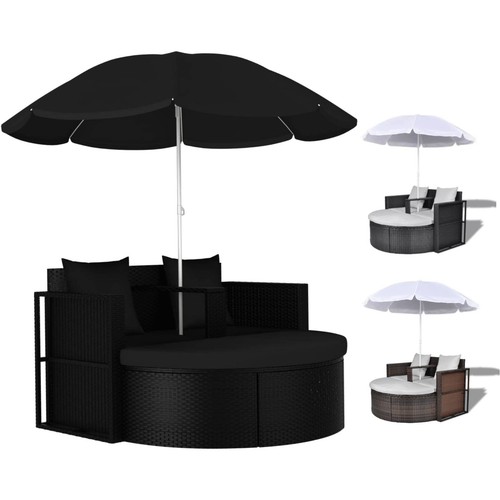 Sonnenliege poly rattan - sonnenliege,