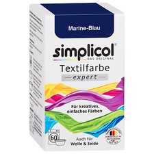 SIMPLICOL Textilfarbe EXPERT MARINE BLAU 150g Farbe auch für Wolle & Seide