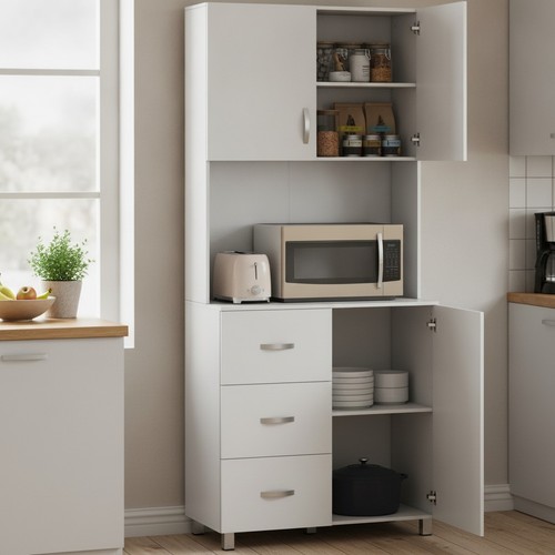 Weißer küchenschrank 183 - küchenschrank, 183,5
