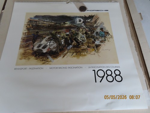 Porsche kalender 1988 - kalender,