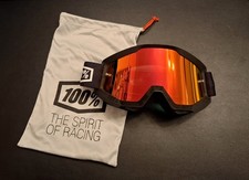 100 % Crossbrille Schwarz Rot