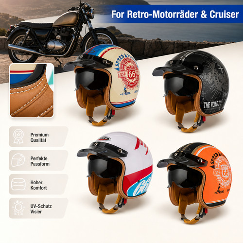 Harley stil retro motorradhelm - stil,