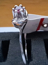 Damen Gold Ring - Rubin + 2