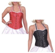 Damen Kostüm "Rockabilly" Korsage -Gr. M u. L- 50er Jahre Rock 'n' Roll Karneval