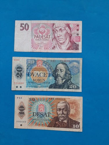 20 50 korun - 10+20+50,