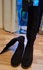Schwarze overkneestiefel - overkneestiefel, in
