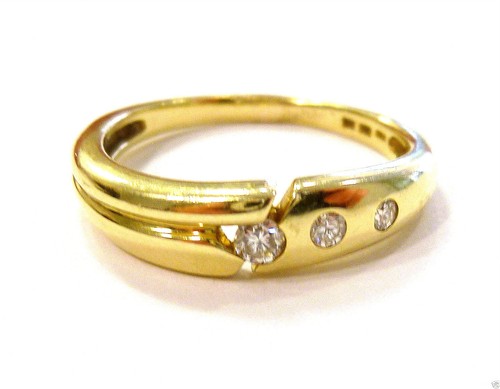 Goldring diamanten - 3,