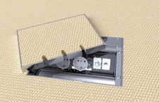 Bodensteckdose 2 Steckdosen und 2 Datendosen Edelstahl V2A jetzt ca.30% Rabatt