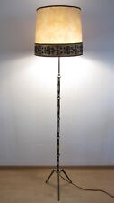 Tripod Stehlampe Messing Schweineblase Schirm'60er Jahre