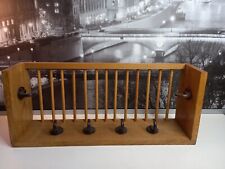 50er/60er Hakenleiste Hutablage Wandgarderobe 6 Haken/Plastik sonst Holz Vintage