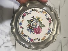 Blumenteller aus Zinn Kaufmann