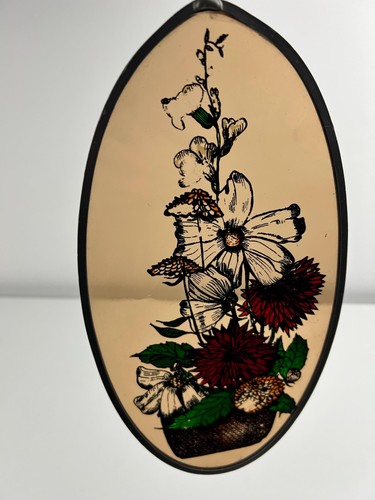 Vintage hinterglasbild oval - vintage,