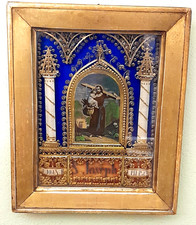 Klosterarbeit hl. Joseph mit dem Christkind auf dem Arm 19. Jh.