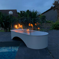 Kaminbau Mierzwa Gelkamin Ethanolkamin Tischkamin Kaminofen Pompei Silber