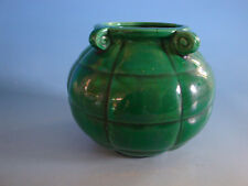 Jugendstil Künstler Keramik Vase Blumenvase Keramikvase grün (0918-697)