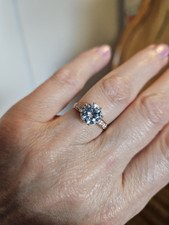 Russischer Ring mit Fianit /