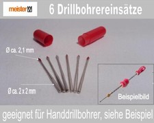 Drillbohrer, Bohrer, Handdrillbohrer, 6 Einsätze für Holz und Kunststoff 