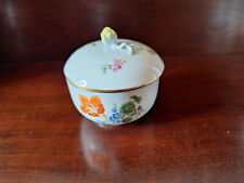 Dose  Meissen Zuckerdose  Blumenmalerei Vergoldung