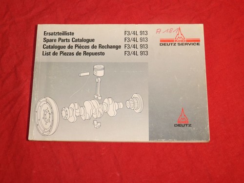 Ersatzteilliste deutz motor - ersatzteilliste, f