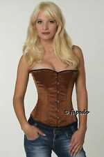 Corsage Korsett Satin Braun