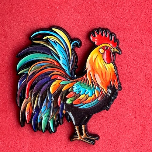 Pin badge anstecker hahn - pin,, badge,