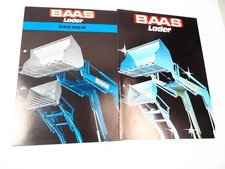 2x Prospekt Baas Lader Gr 2 3 3S LG80 VG 132 133 W Frontlader Eicher Traktoren