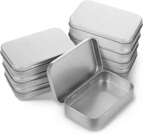 Silber kleine metalldose - 8,