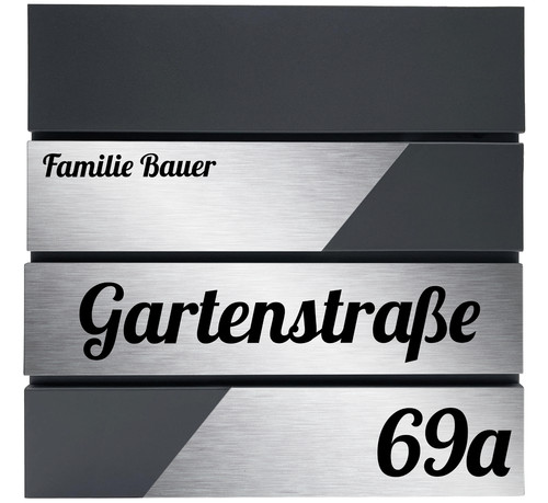 Design anthrazit briefkasten - design,