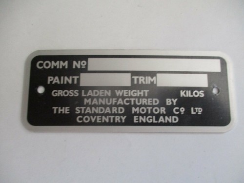 Typenschild schild standard - typenschild,
