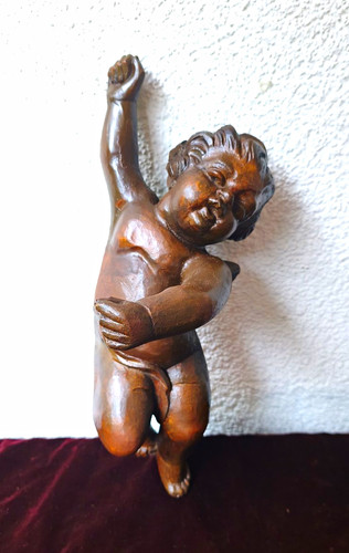Engel putte skulptur - skulptur, figur
