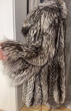 Echt Pelz Jacke Silberfuchs