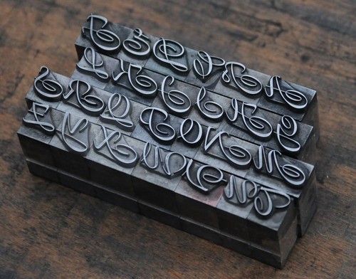 Alphabet bleilettern vintage - bleilettern,