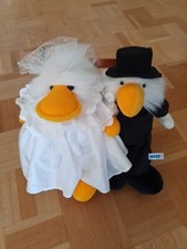 NICI Brautpaar (Ente und Rabe) + passende Sitzbank, 45 cm - Hochzeitsgeschenk