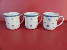 TCM 3 Kaffeebecher Streublume blauer Rand