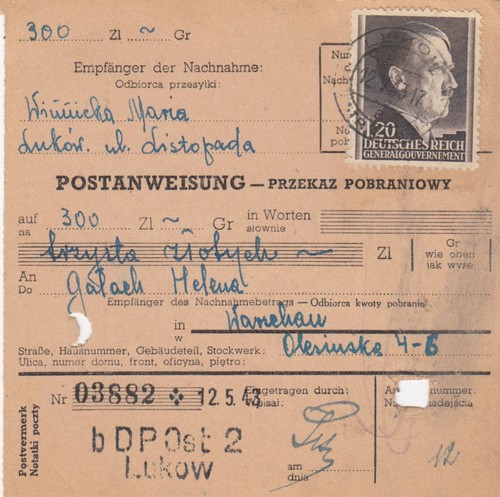Postanweisung lukow nach - gg,