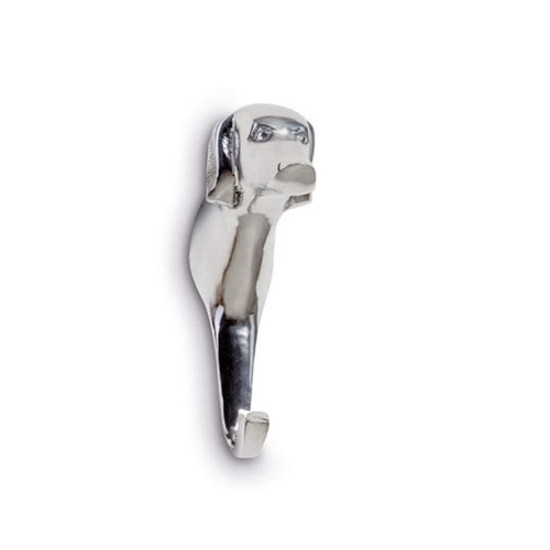 Wandhaken hund aluminium - wandhaken,