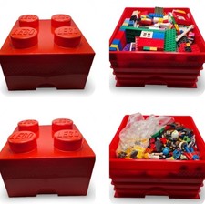 2 LEGO Aufbewahrungsboxen rot