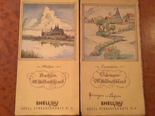 Zwei landkarten shell - landkarten,,