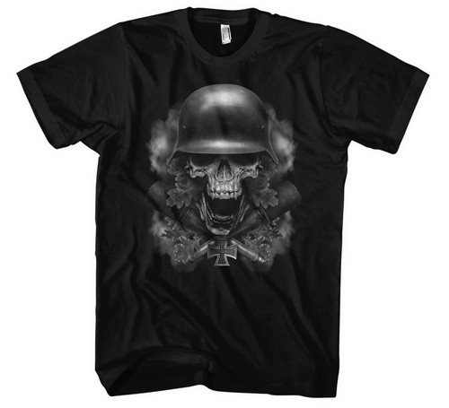 German soldier skull shirt - soldier,