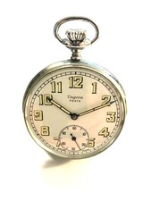 Taschenuhr, Dugena, Modell Festa Swiss Made, Edelstahl, Handaufzug, Erhaltung!