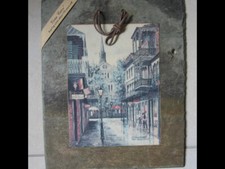 Kunstdruck auf Schiefertafel New Orleans Vieux Carré