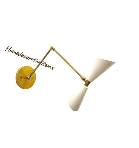 Mid century wandlampe messing - mid,