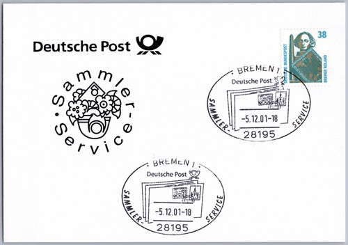 Sonderstempel bremen 2001 - sonderstempel,