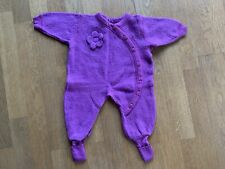 Joha Baby Anzug 100% Merinowolle/ Schurwolle lila Größe 56/62 Mädchen mit Mütze
