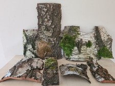 Birkenrinde Rinde Natur Holz Dekoration Basteln Terrarium Höhle Reptilien