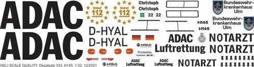 Decal 333 eurocopter h145 ec - decal,